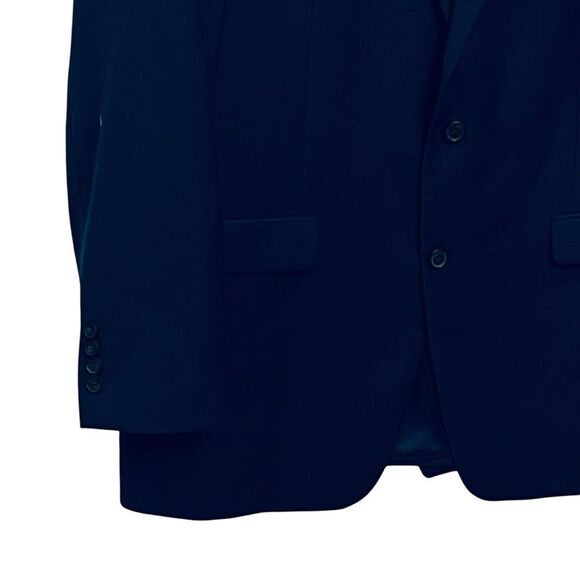100% Wool Men’s 42L Lauren Ralph Lauren Blazer Navy Blue Modern Fit Coat Jacket - Picture 5 of 16